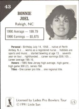 1991 Little Sun Ladies Pro Bowling Tour Strike Force #43 Bonnie Joel Back